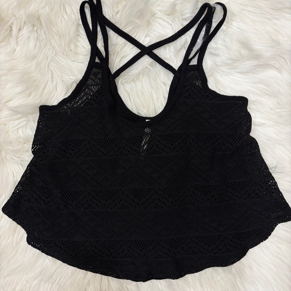 Bozzolo Tops - 3/$15 Black cropped tank top
